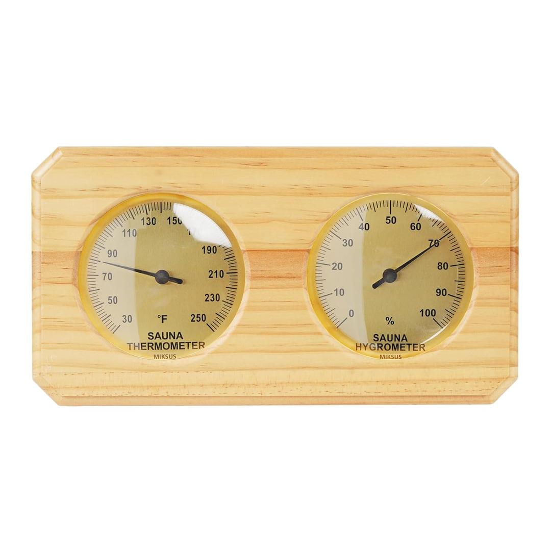 Analog Sauna Thermometer and Hygrometer, 2-in-1 Temperature and Humidity Meter