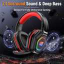 Ozeino 2.4GHz Gaming Headset Wireless with Flip Mic for Ps5, Ps4, PC, Gaming Headphones with USB-A & USB-C Transmitter, 40Hr Battery Gamer Headset for Laptop, Mobile, Mac