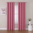 ChrisDowa Room Darkening Curtains 90 Inches Long 2 Panels Set for Living Room, Grommet Thermal Insulated Blackout Curtains for Bedroom (Pink, 52 x 90 Inch)