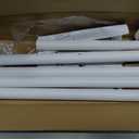 ALLZONE Adjustable Tension Curtain Rod, 42 to 78 Inches, Spring Loaded Curtain Rods No Drilling, Renter Friendly Tension Rod for Windows, Shower, Closet, No Drill, Non-Slip, White