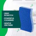 Scotch-Brite Zero Scratch Scrub Sponge, 3 Kitchen Sponges for Cleaning Around the Home, Bathroom & More, Effective + Gentle Dish Scrubber, Best for Nonstick Pots and Pans, Safe on Most Surfaces