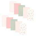 Hudson Baby Unisex Baby Cotton Flannel Burp Cloths, Pink Dainty Floral 10 Pack, One Size