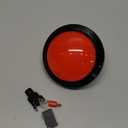 Button,100mm Massive Button with LED Convexity Console Replacement(100# Red + Three Foot Switch + LED Light)