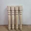 decorluxes Unfinished Farmhouse Table Legs Dining Table 3.7" X 29" Set of 4 DIY Coffee Table Rustic Turned Style Leg | Easy to Paint Any Color You Want (29 inch)