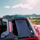 for Jeep Sunshade Hammock Roof Top - Fit for Jeep Wrangler YJ/TJ/JK/JL (1987-2024) & Gladiator JT, 2-Door & 4-Door Mesh Shade Cover UV Protection & Quick-Install Design Black