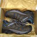 KEEN Men's Voyageur Low Height Breathable Hiking Shoes, Alcatraz/Legion Blue, 8.5 Medium US