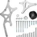 for LS Truck SUV Alternator & Power Steering Pump Bracket 1999-2014 Compatible with Chevy Silverado GMC Sierra Yukon Tahoe Express Suburban Driver Side Relocation Kit Swap Conversion