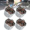 4Pcs ATV Tire Wheel Hub Cap, Dust Center Hub Cap Covers Compatible with 8Inch 10inch 12inch 14inch Alloy Wheels ATV Quad