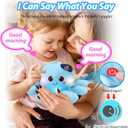 Musical Octopus Baby Toy - Crawling & Rotating Octopus Toy with Recording, Light-Up Voice Control, Clap Hands Awake for 2-6 Year Old Boys and Girls, Tummy Time Sensory Toy (Blue)