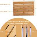 GOBAM Natural Bamboo Bath Mat - Non-Slip Shower & Bathtub Mat, Easy Clean Indoor & Outdoor Floor Mat for Spa, Sauna, Pool - Small 19.7 x 13 inches