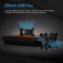 Dual 80mm USB Speed Control Fan, 5V Portable Cooling Fan for Flat-Screen TV Receiver Router DVR PlayStation Xbox Computer Cabinet Cooler