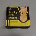 Double Sided Sticky Bra Push Up, Invisible Bra Pad Inserts for Large Breasts, Adhesive Bra for Bikini Swimsuit (Beige, Medium)