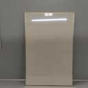 Bulletin Board 30 x 20 inches, Oatmeal White Pin Board, Golden Aluminum Framed Fabric Cork Board with 10 Push Pins