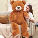 Toys Studio 51 inch Soft Stuffed Brown Teddy Bear Plush Grizzly Bear Stuffed Animal Hugging Toy for Girls Kids Birthday Gift Christmas Valentine's Day Mother's Day Baby Shower Party Decor