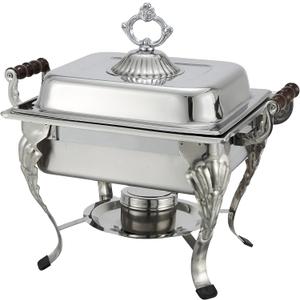 Winco Half Crown Chafer, 4-Quart, Stainless Steel