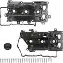 MITZONE Valve Cover Set Left and Right Side Compatible with Nissan Pathfinder Maxima Altima 2015-2024 for Infiniti QX60 2015-2024 3.5L V6