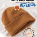 FURTALK Beanie for Men Women Cuffed Thick Knitted Unisex Winter Hat Beanies Skull Cap (Brown)