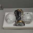 Aoceley Globe Wall Sconces Set of Two Aged Brass Sconces Mid Century Wall Light Globe Glass Brass Vintage Wall Light for Bathroom Bedroom Hallway Living Room(G9 Base)