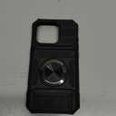 for iPhone 15 Pro Wallet Case with Card Holder + 1 Screen Protector, (2 Cards) & 360Ring Kickstand Military Grade Drop Shockproof Rugged Case for iPhone 15 Pro 6.1" (Black)