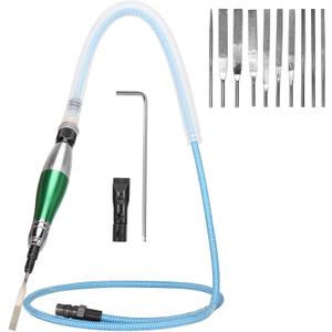 1/8" (3mm) Air Micro Grinder, Pneumatic Pencil Die Grinder, 28000 RPM Free Speed, For Cleaning Dies, Rotors, Backing Plates, Brake Pads, Mounts, Etc.