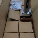 LukLoy 304 Stainless Steel Square Glass Spigots Pool Fence Spigot Clamp Home Garden Stairs Balustrade Railing Balcony Glass Floor Clamp (10 Pieces x 960g Brush)