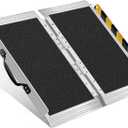 2FT Portable Wheelchair Ramp 800lb Capacity, Folding Non-Slip Aluminum Handicap Ramp, Ramps for Wheelchairs for Home, Doorways, Stairs, Thresholds, Car Curbs, Scooters & Carts