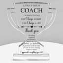 Yousoontic Valentines Coach Gifts Thank You Gifts for Softball Coach Women Men Acrylic Trophy Plaque Appreciation Football Soccer Baseball Gift Table Decor