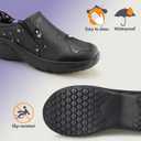 Hawkwell Women's Slip On Lightweight Slip Resistant Comfort Nursing Shoes, Black Heart Synthetic, US 8
