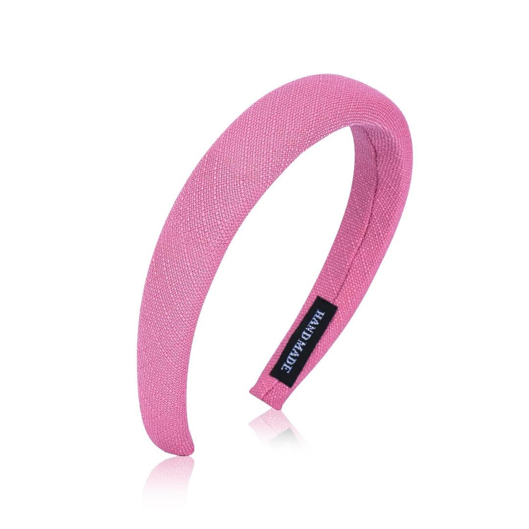 Hot Pink headbands for women, Fashion cute sweat hairbands, Stretchy headbands for teen girls.#1