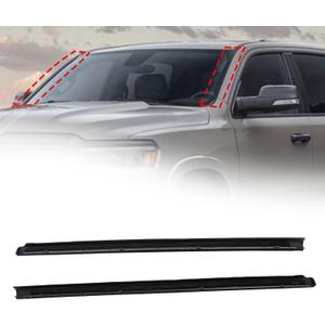 FZJDSD 1Pair Front Right&Left side Windshield Molding Strip Compatible with Dodge Ram 1500 2500 3500 4500 5500 2009-2022 Exterior Windshield Molding Trim Windshield Weatherstrip #68297609AB 68297608AB