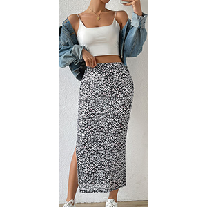 Milumia Women's Ditsy Floral Mesh Split Hem Long Skirt High Waisted Boho Midi Skirts XL Milumia Women's Ditsy Floral Mesh Split Hem Long Skirt High Waisted Boho Midi Skirts XL