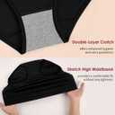 Womens Underwear Full Coverage Panties for Ladies Soft Breathable Cotton Briefs High Waisted Hipster, M/L (Black)