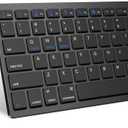 Wireless Bluetooth Keyboard and Mouse Set, Portable Slim Silent Cordless Keyboard and Mouse Combo Compatible with iPad/Mac/MacBook/Android/Windows/PC/Computer,Black