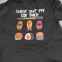 Funny Check Out My Six Pack Sushi Japanese Food Lover T-Shirt, Small
