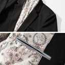 DAVID.ANN Men's Slim Fit Casual One Button Blazer Jacket (Black, M)