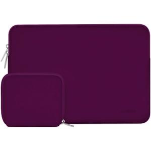 MOSISO Laptop Case 13.3 inch, 13-13.3 inch Laptop Sleeve Bag Compatible with MacBook Air/Pro 13 / Pro 14, HP Dell ASUS Lenovo Notebook, Neoprene Computer Sleeve Bag with Small Case, Magenta Purple