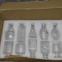 Set of 20 Glass Bud Vases,Small Clear Vases,Wedding Centerpiece Table Decorations,Clear Vintage Embossed Mini Vases,Flower Arrangements in for Party or Home Decor