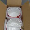 YAZYLIFE Ramekins 4oz, Creme Brulee Ramekins and Souffle Dishes, Porcelain Oven Safe Baking Bowls, Pudding Cups, Dipping bowl, Set of 6, Red