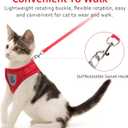Red Cat & Dog Vest Harness - All Weather Mesh, Reflective Strap, Adjustable Step-in Harness for Small Pets (Red, S)