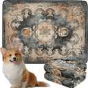 Washable Pee Pads for Dogs, Reusable Puppy Training Pads 2 Pack. 36''x48'' Non-Slip and Leakproof Washable Pee Mat, Super Absorbent Dog Rugs, Whelping Pads for Crates and Floors (Gothic Gold)