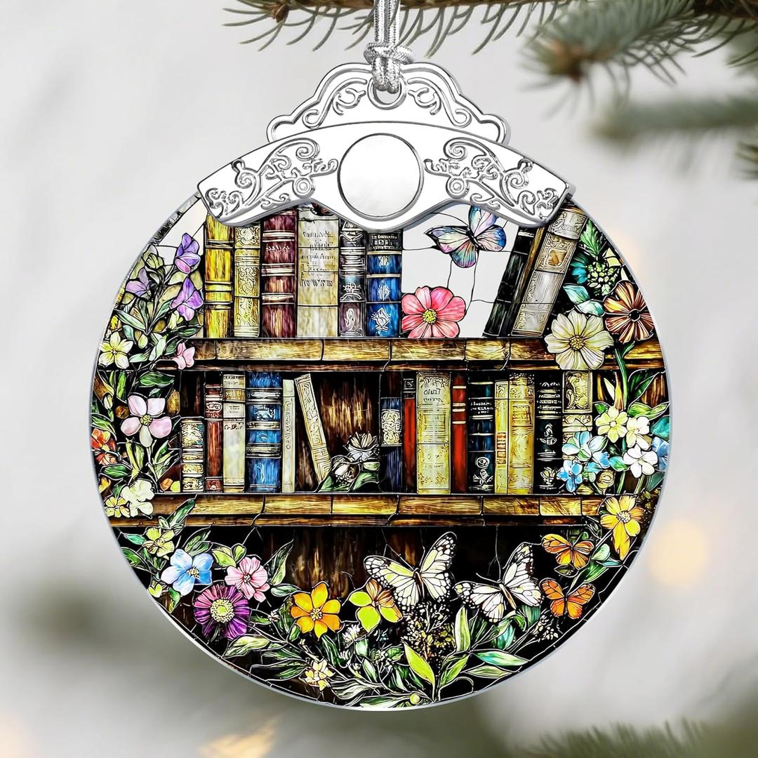 Christmas Ornaments: Christmas Tree Ornaments, Holiday Decor for Book Lover, Stocking Stuffers, Gift Ideas, Xmas Gift & Book Reader Gifts