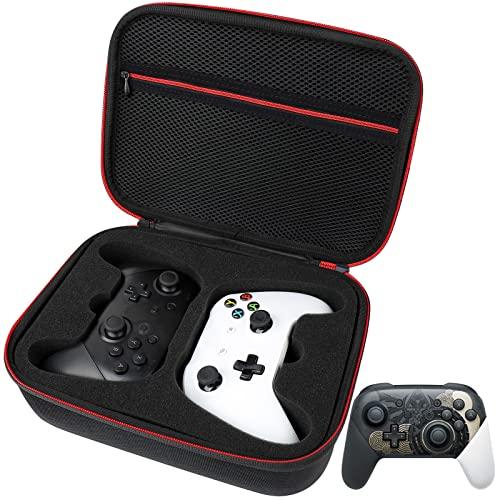 Younik Controller Carrying Travel Case, Protective Hard Case for 2 Universal Controllers, Compatible with P5, P4, X-box 1, Switch Pro, Black