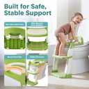 SereneLife 2-in-1 Potty Chair & Potty Training Seat with Step Stool Ladder - Height Adjustable Kids/Toddler Toilet Seat with Stable Anti-Slip Design, Cushioned Seat & Splash Guard For Boys Girls