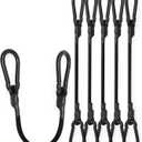 8 Pcs 12 Inch Heavy Duty Carabiner Bungee Cord Outdoor with 190 Lbs Max Break Strength, Black Bungee Straps with Upgraded Carabiner Hooks for Luggage Rack, Cargo, Hand Carts, Bike, Camping, etc