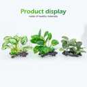 3PCS Artificial Fish Tank Plants Silk Aquarium Plants for Betta Fish
