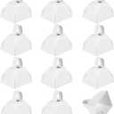 Metal Cowbells - 12 Pack, 3 Inch White Cow Bells for Sporting Events, Cheering, Spirit, Loud Cow Bell Ideal Hand Percussion Cowbells Noise Makers for Sporting Events, Football Games, and Celebrations