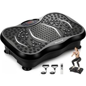 Vibration Plate Exercise Machine for Lymphatic Drainage, 120 Speeds
Bluetooth Speaker, 450 lbs Capacity, 40 dB Quiet Motor, Remote Control, Resistance Bands & Pull Ropes