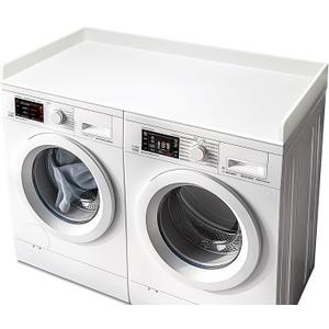 Gashell Washer Dryer Countertop, 27.5" x 54" Bamboo Washer and Dryer Countertop for Laundry Room Organization(White)