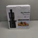 Juicer Machines - Wide Mouth Feed Chute with Self Feeding Hands-Free Design - Cold Press Juicer for Vegetables and Fruits - Juice Extractor Machine High Juice Yield - With Pusher (Medium, Black)