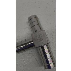 Hosetail Splitter 304 Stainless Water Gas Pipe Joint, (Tee,26mm) (2 Packs) 